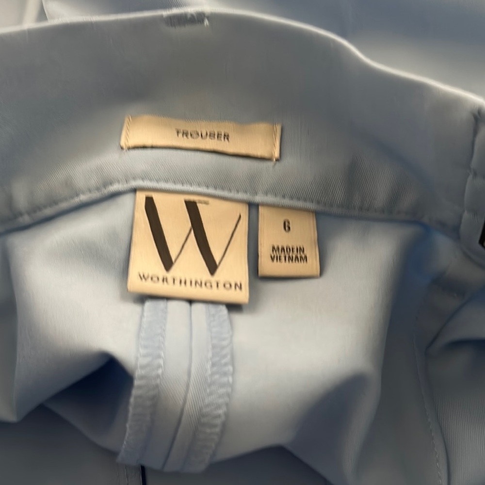 Worthington Blue Wide-Leg Trousers size 6 - Picture 2 of 7